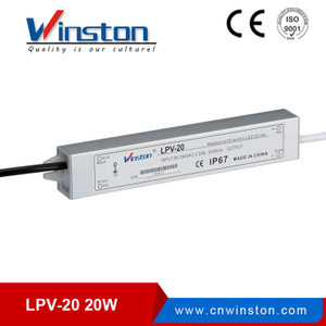 LPV-20W 12V 24V fuente de alimentación led resistente al agua con ce