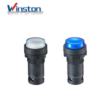 Interruptor de botón de lámpara led Botón de cabeza convexo blanco azul 22 mm