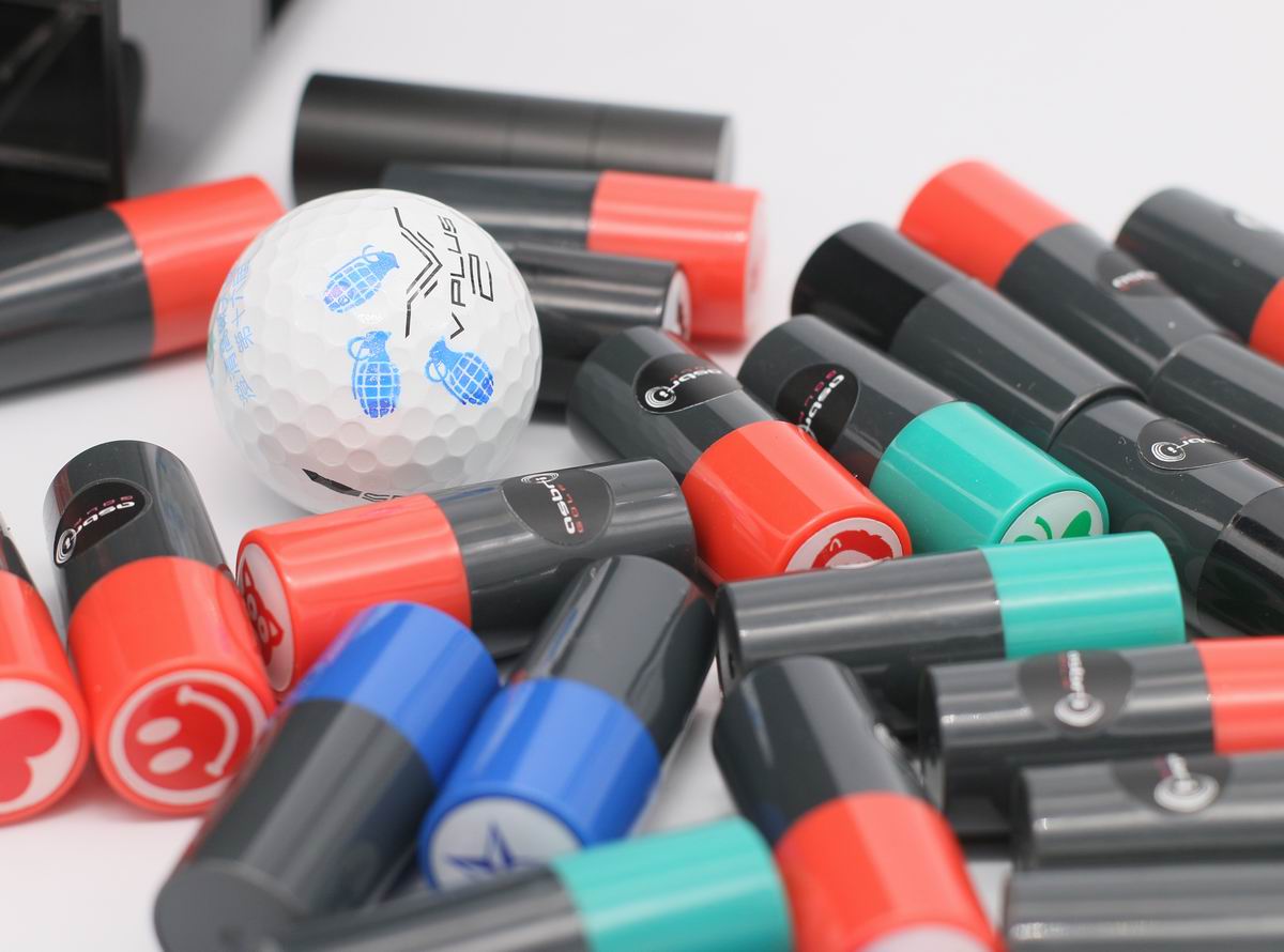 Personzlied Round Plastic Golf Ball Stamps Dia.12mm 