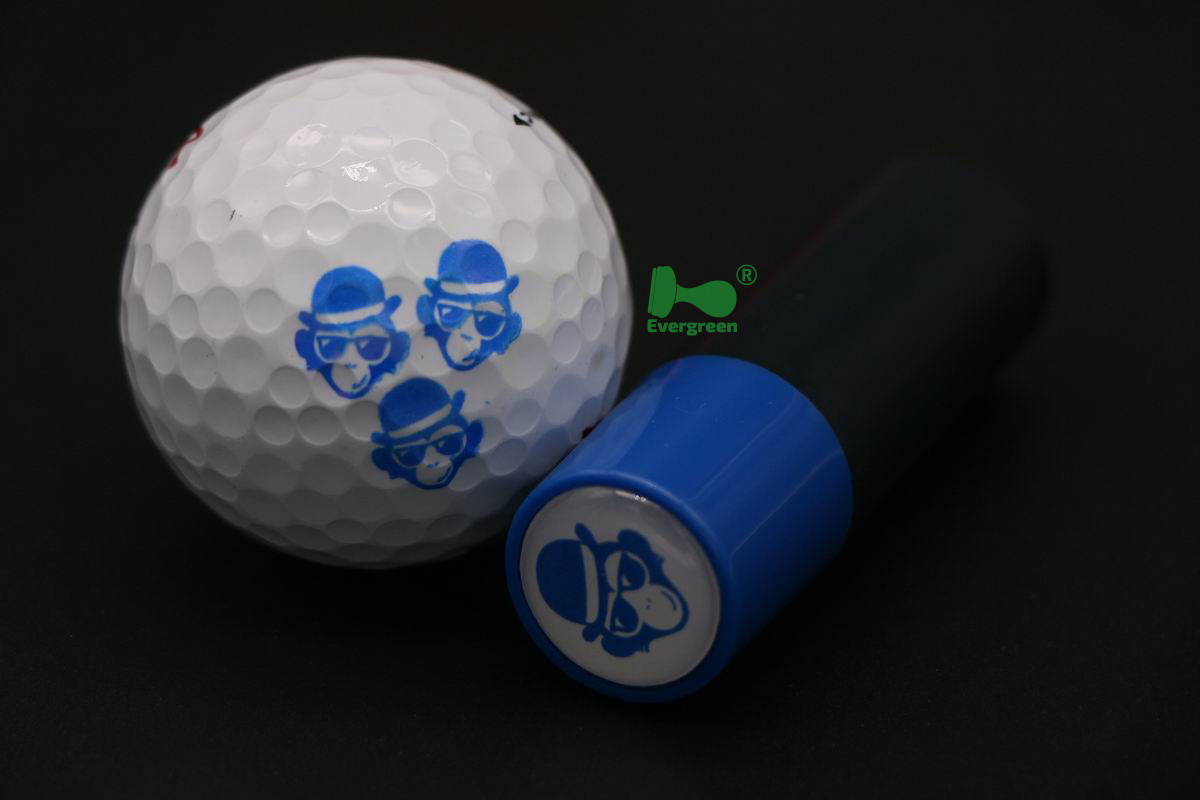Personzlied Round plastic Golf Ball Stamps Dia.12mm 