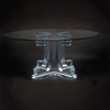 Luxury Customized Acrylic Dining Table with Glass Table Top