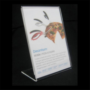 Hot Selling Restaurant Vertical Menu Holder A4 Acrylic L-Shape Table Top Display Stand