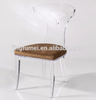 Modern Design Acrylic Dinning Furniture Side Chair with Back Rest