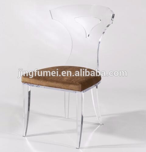 Modern Design Acrylic Dinning Furniture Side Chair with Back Rest