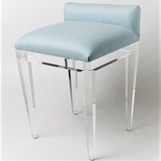 High Quality Elegantly Crystal Lucite Legs Bar Chair Modern Acrylic Vanity Stool Chair For Salon