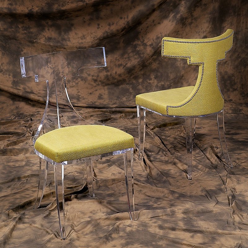 Custom Transparent Acrylic Ghost Chair Luxury Lucite Table Chair For Event / Wedding