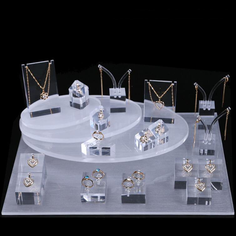 Customized Acrylic Jewelry Display Props Set For Jewelry Display