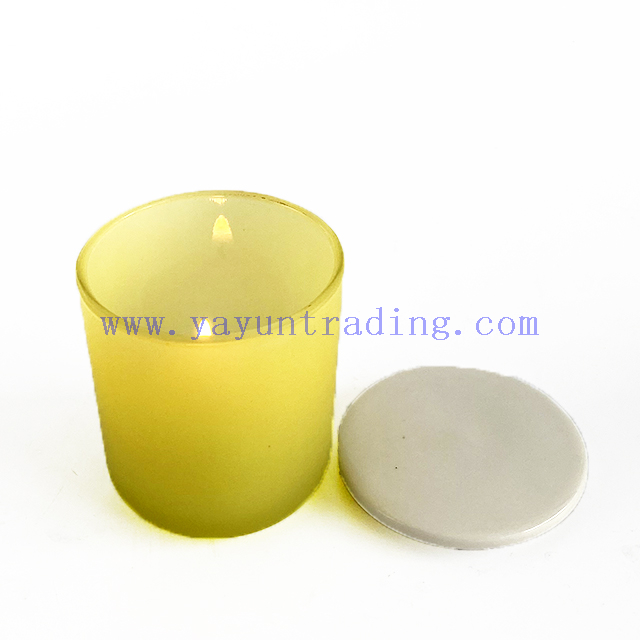 High Quality Home Decorative Empty Glass Candle Holders with Lids