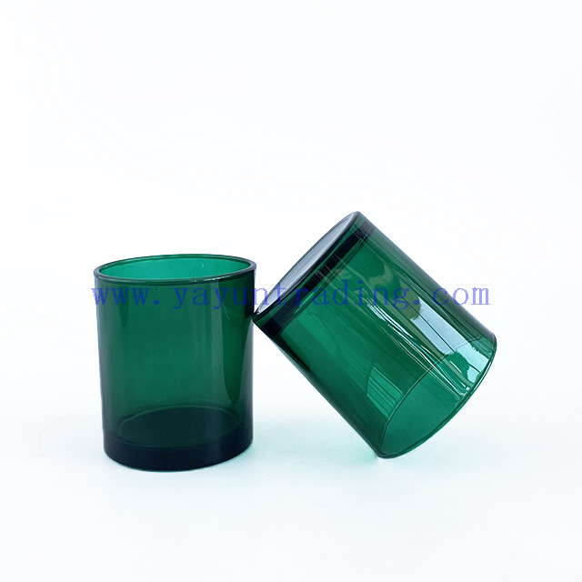 10oz 300ml Fashion Translucent Green Glass Candle Vessel