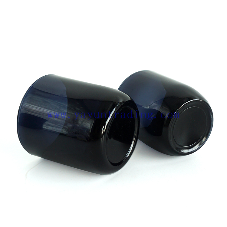 Wholesale 3oz 5oz 6oz 7oz 8oz 10oz 13oz 15oz 16oz 20oz Shiny Black Cylinder Glass Candle Bowls