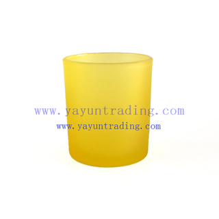 300ml yellow glass candle holder 
