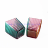 High Quality Square Glass Candle Holder With Stone Lid For Home Decor