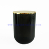 11oz Shiny Dark Green Glass Candle Holder with Zinc Alloy Lid