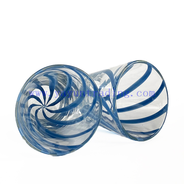 2021 Handmade Unique Design Glass Round Candle Jars for Home Decor