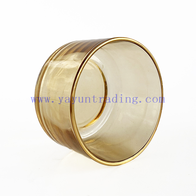 650ml 21oz empty amber luxury glass candle jars for candle making 