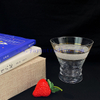 Hot Selling Clear Whisky Drinking Glass Handmade Rim Pattern Thick Base Wine Beer Glass Cup