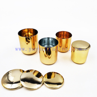 Electroplated 8oz 10oz 12oz 16oz Luxury Empty Glass Gold Candle Vessel Jar Large with Lid