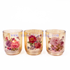 Luxury Vintage 8oz Colorful Empty Amber Glass Candle Jars With Lid
