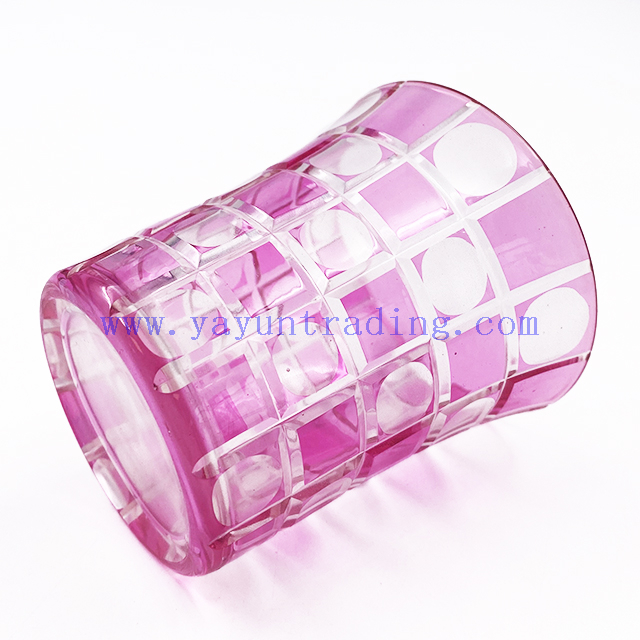 Wholesale Handmade Pink Colored Drinking Cup Water Glass Tumbler