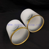 8oz 12oz 16oz Customized Logo Classical White Glass Candle Jars Luxury Vessel Container with Gold Rim