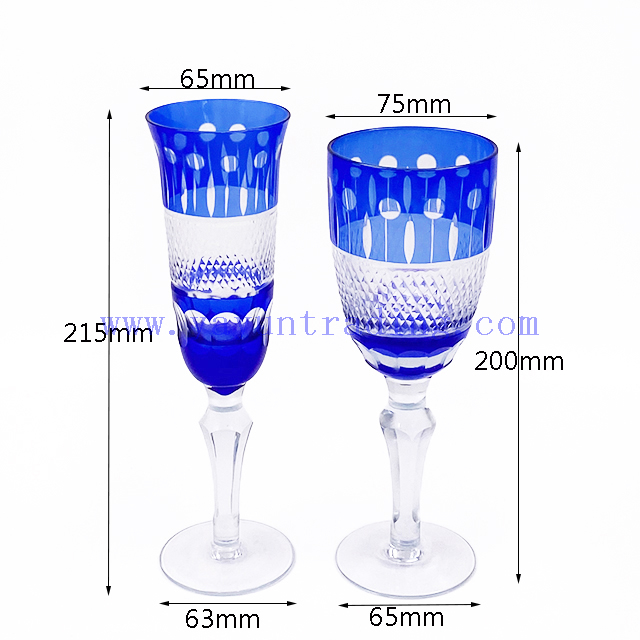 Special Champagne Flute Glass Cup New Design Wine Glass Goblet For Bar Colored Handmade Stemware