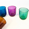 8oz Empty Round Bottom Candle Jar Colored Translucent Glass Candle Jars Holder