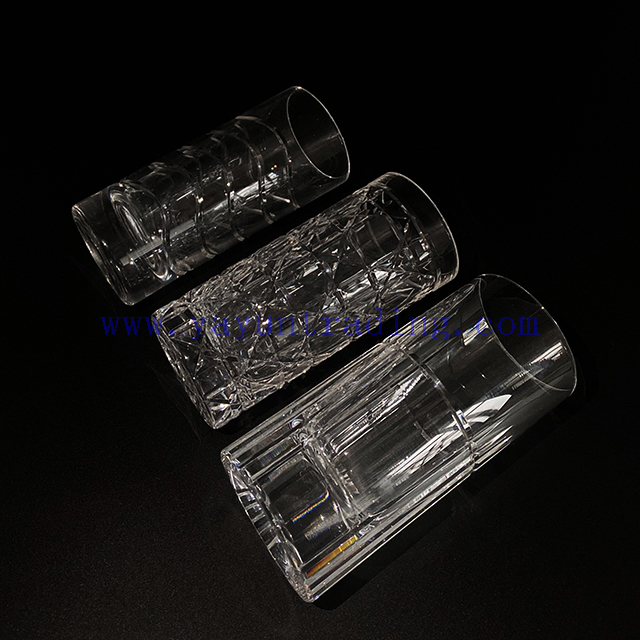 High White Crystal Carved Cocktail Glass Cup Unique Design Transparent Handmade Tumblers