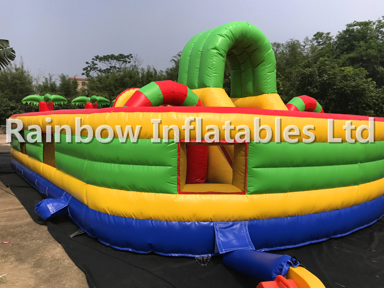 RB4122 (10x6x4m) Rainbow Multifunctional Mushroom Theme Inflatable