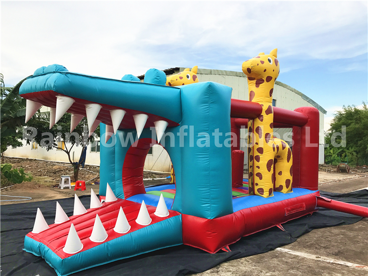 RB1069 (7x4x3.8m ) Inflatables Popular Crocodile / giraffe Bouncer 