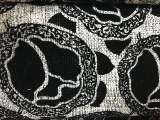 Plain Linen Flocking Upholstery Fabric for Sofa and Chair