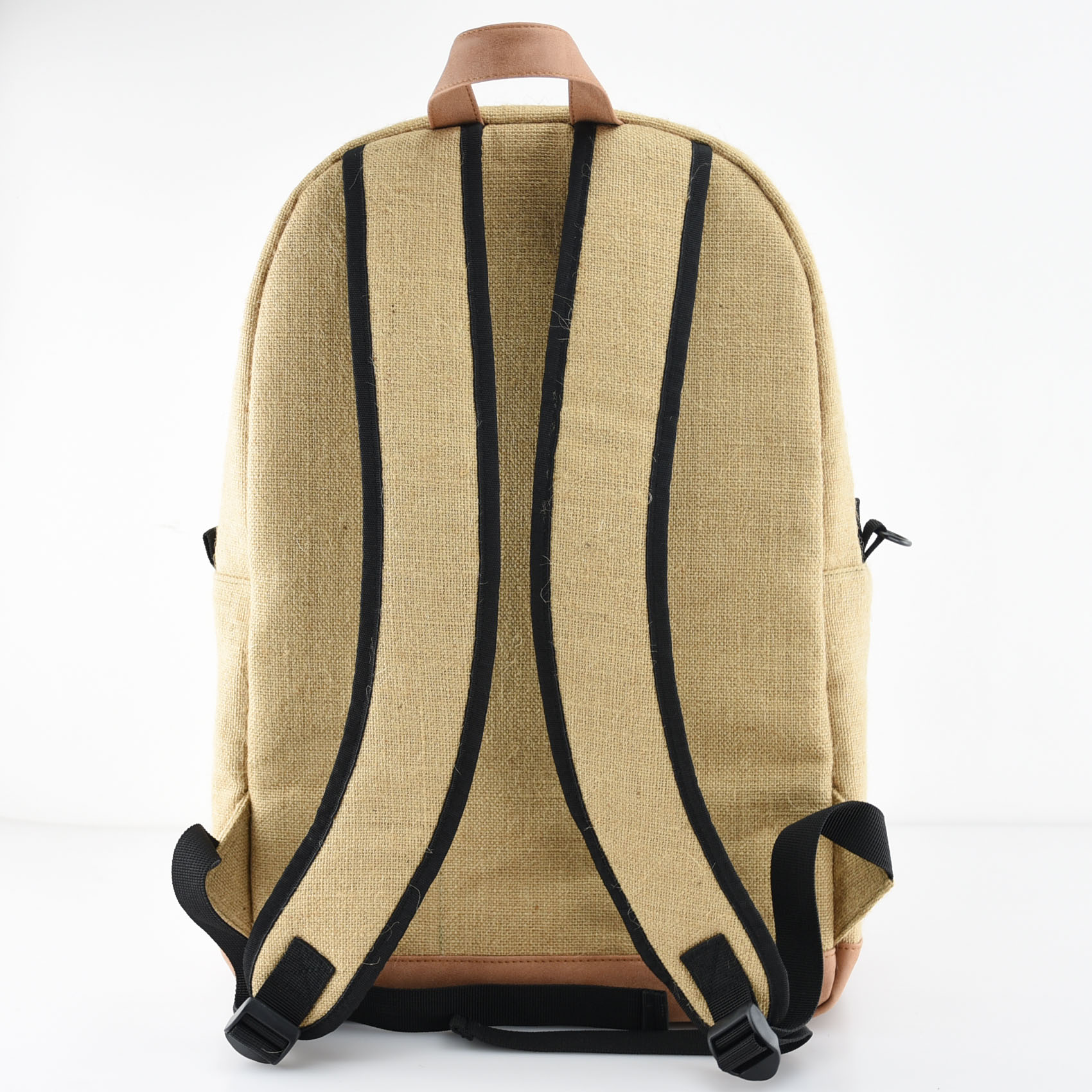 Jute Smell Proof Odor Eliminating Backpack with dual zipper