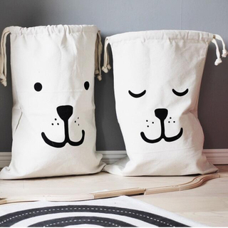 Useful Baby Toys Pouch Canvas Storage Bags Cute dog Laundry Bag