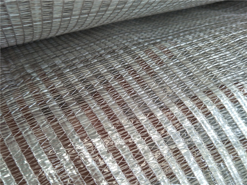 Red de sombra de papel de aluminio plateado para invernadero de HDPE