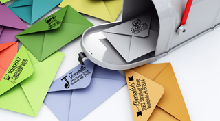 Best choice for the return address stamps 