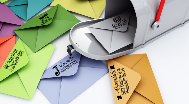 Best choice for the return address stamps 