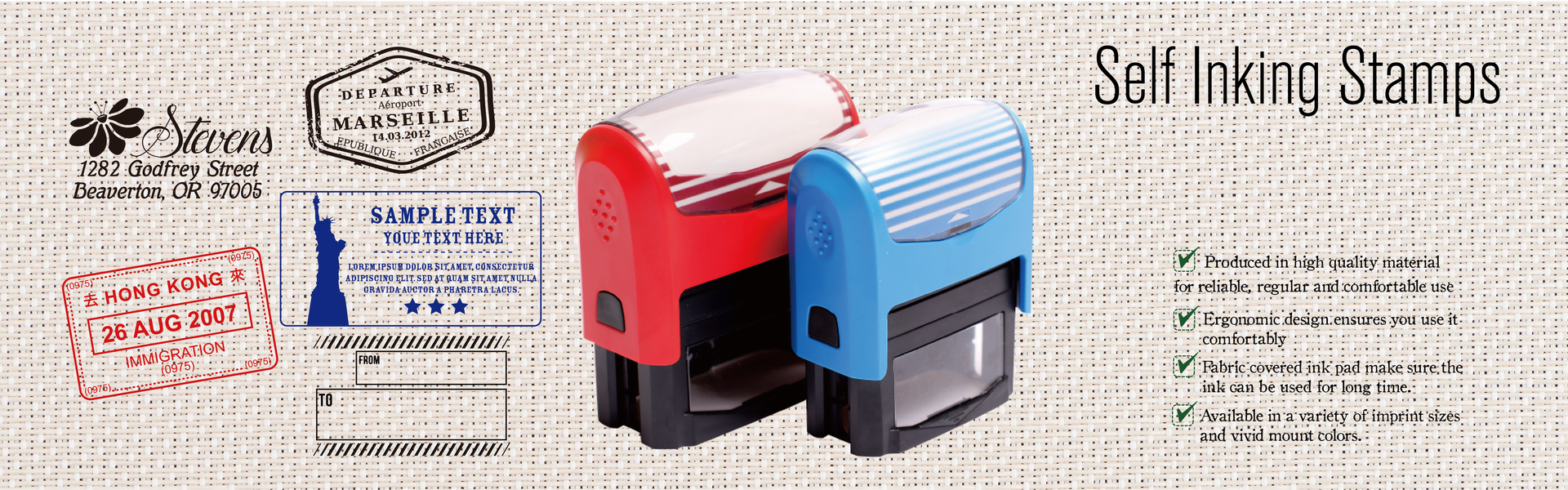 self inking stamps B0411