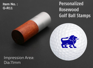 Rosewood round golf ball stamps G12 Dia.12mm permanent ink 