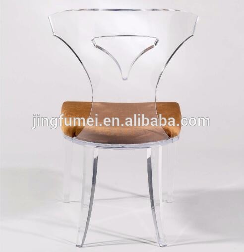 Modern Design Acrylic Dinning Furniture Side Chair with Back Rest
