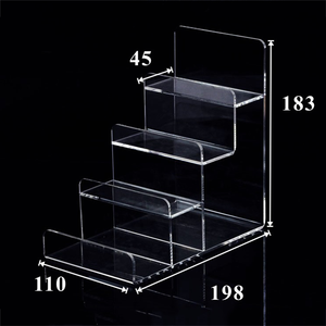 Top Acrylic Clear Lucite Transparent Supermarket Store Display Rack Plastic Shelf