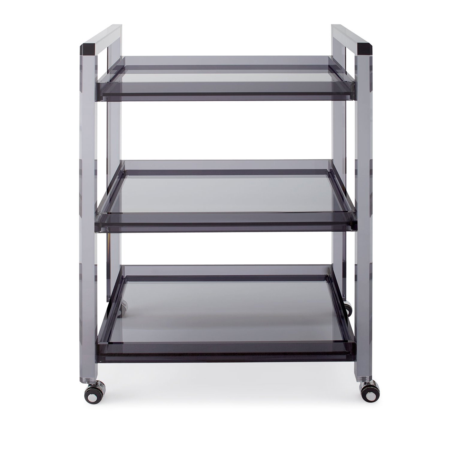 2017 Modern Design Acrylic Hotel Housekeeping Serving Trolley Food Bar Cart
