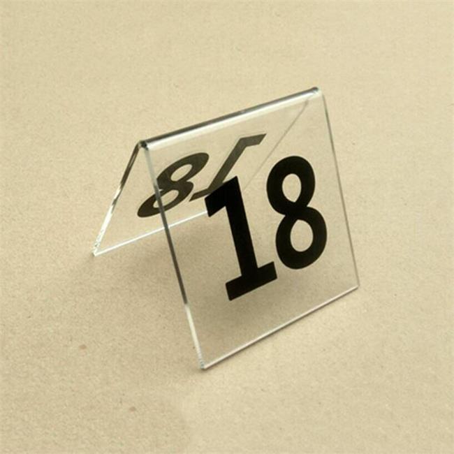 2018 Clear Lucite Table Number Holder Acrylic Sign Holder Number Display Board for Restaurant