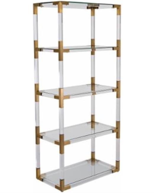 Customized Size Metal Decorative Shelf Acrylic Book Shelf Living Room Storage Cabinet