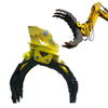 Digger Attachment Hydraulic Rotating Wood Grapple for Excavator