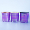 Heat Resistant Empty ion plating candle containers 8oz with luxury ceramic lids
