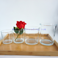 2020 hot sale 200ml 300ml 500ml and 650ml clear candle jars for Christmas 