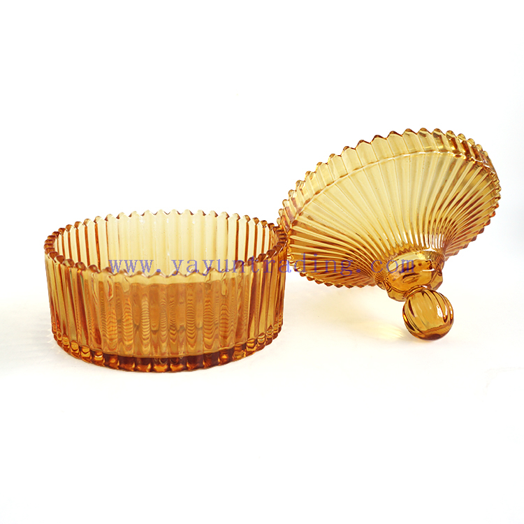 New Type Dome Jar Candle Mongolian Yurt Amber Candle Holder 17oz with Dome Lid