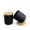 247ml 8oz Matte Black Glass Candle Jar with Different Lids