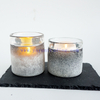 Wholesale 8oz 10oz handmade grey green sandblasted glass candle tumbler jar for candle wax