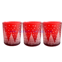Hottest wedding home party holiday decoration laser engraving glass candle holders jar 12oz