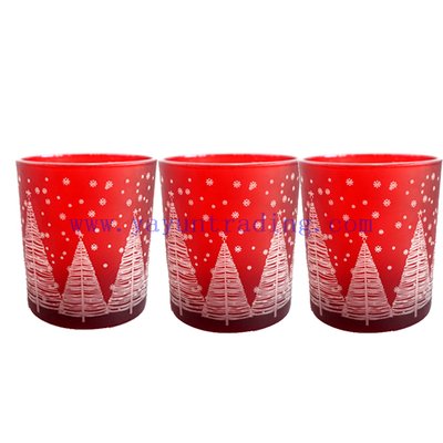Hottest wedding home party holiday decoration laser engraving glass candle holders jar 12oz